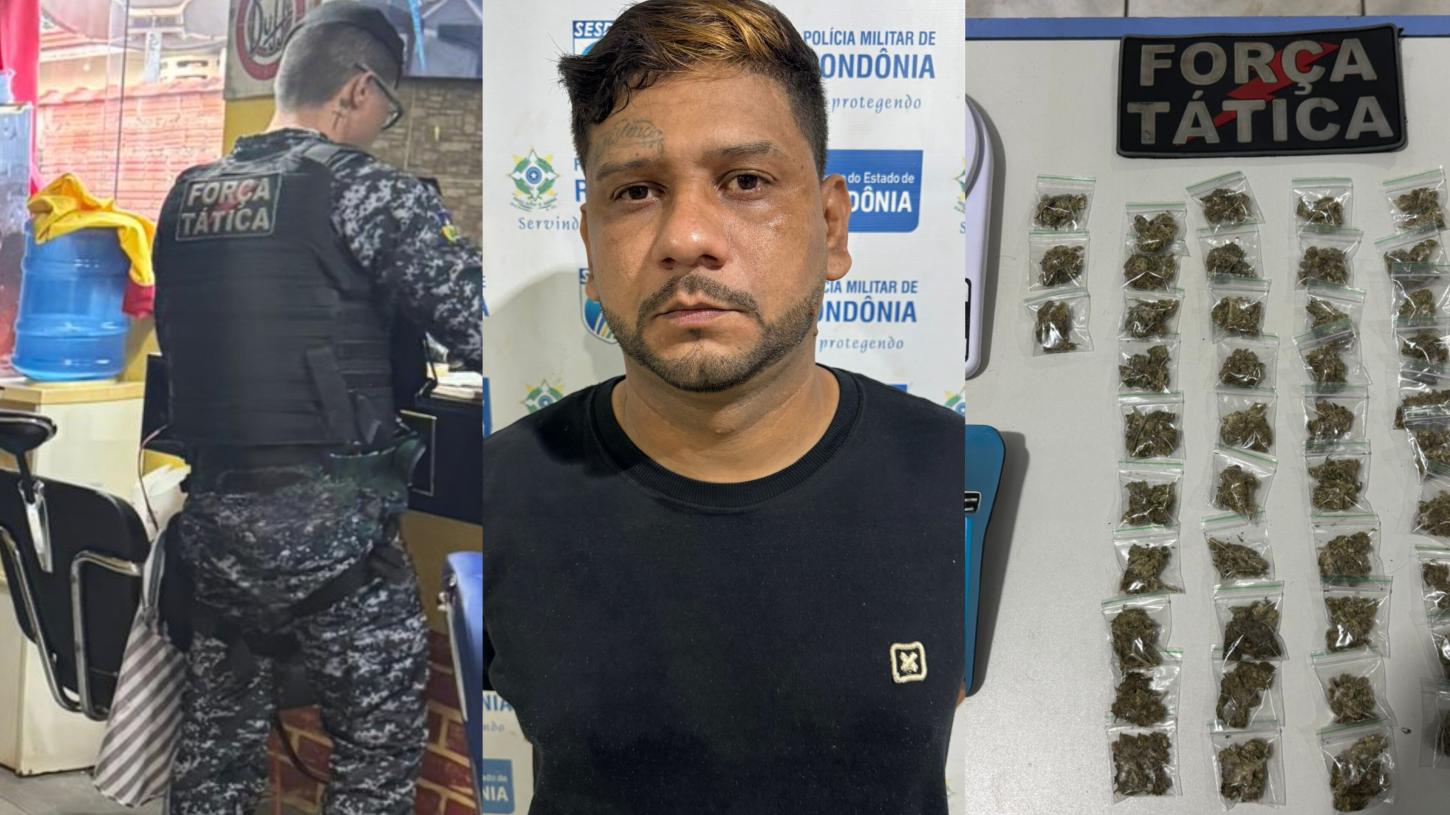 Força Tática Fecha Barbearia de Fachada para o Tráfico e Prende Suspeito em Porto Velho