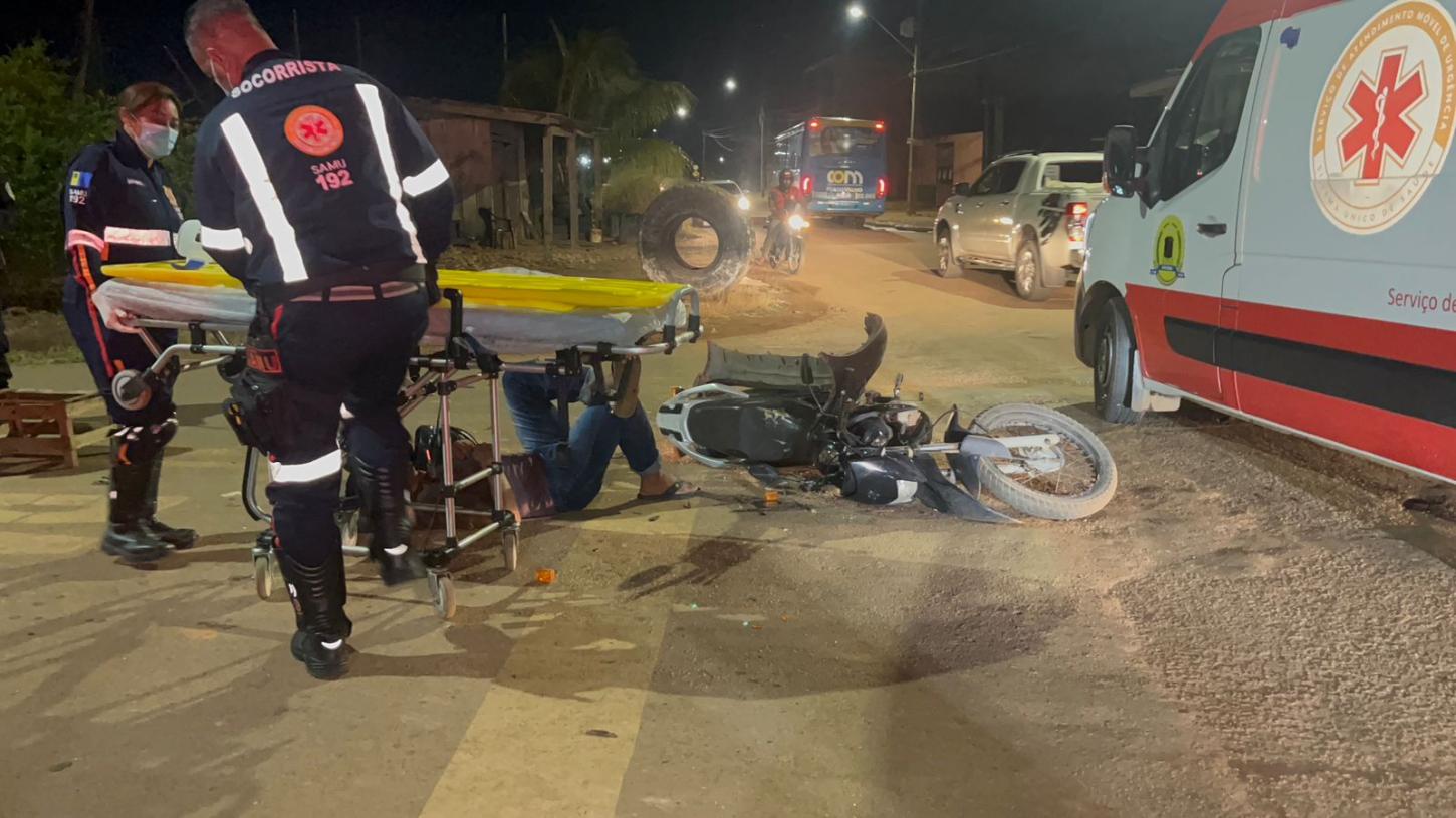 Acidente na Avenida José Vieira Caúla Deixa Duas Vítimas na Zona Leste de Porto Velho