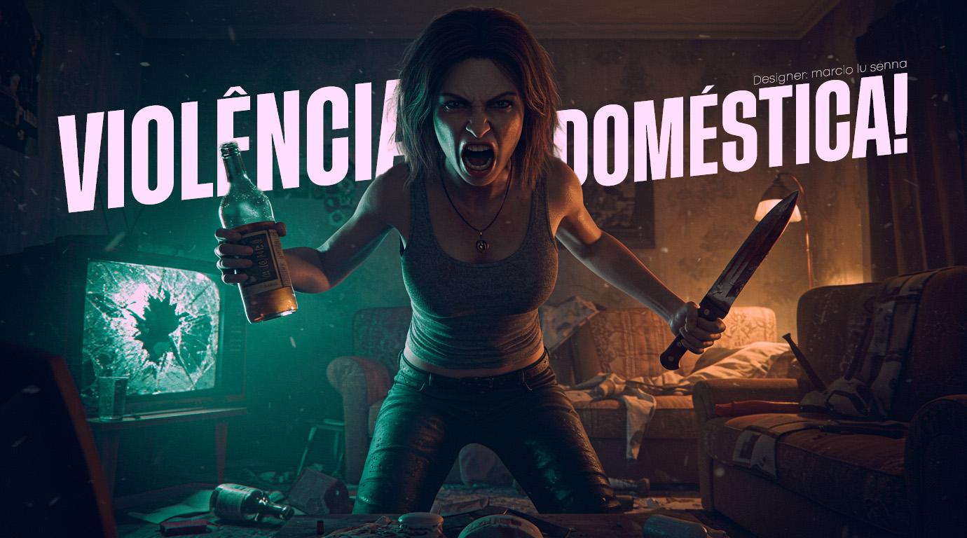 VIOLÊNCIA DOMÉSTICA INVERSA: MULHER EMBRIAGADA ATACA MARIDO COM FACA EM PORTO VELHO