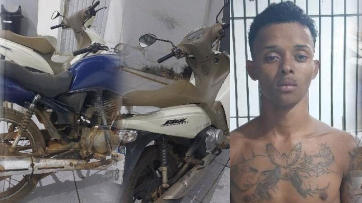 BPTAR AGE RÁPIDO E PRENDE ACUSADO COM DUAS MOTOS ROUBADAS EM PORTO CRISTO
