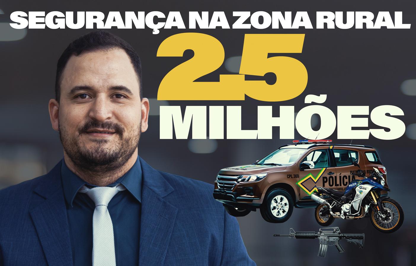 R$ 2,5 MILHÕES PARA BLINDAR A ZONA RURAL: RAFAEL FERA TRAZ SEGURANÇA QUE O HOMEM DO CAMPO ESPERAVA HÁ ANOS