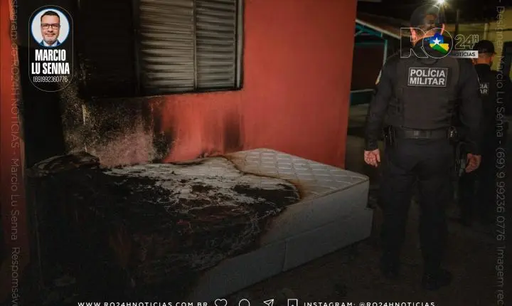 HOMEM INCENDEIA CAMA DA IRMÃ, AMEAÇA FAMILIARES E DESAFIA A PM EM PORTO VELHO